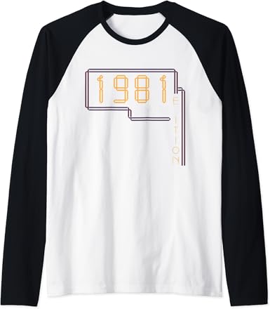 40 Ans Anniversaire Homme Femme Cadeau Déco Humour 1981 Manche Raglan